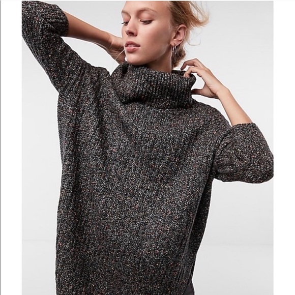 Express Sweaters - Express Ribbed Circle Hem Cowl Neck Sweater